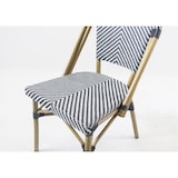 thumbnail of METRO PROFESSIONAL Silla estilo Bistró apilable, aluminio/tejido sintético, aspecto bambú, blanco/negro