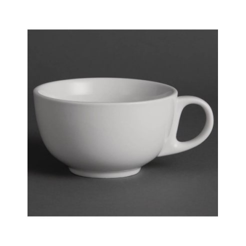 Cappuccinokopjes | Porselein | Wit | 450ml | 12 Stuks