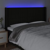 thumbnail of vidaXL LED Kopfteil Schwarz 183x16x118/128 cm Stoff