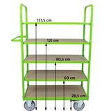 thumbnail of Etagenwagen 180x144x63 cm 600 kg 5 Ebenen Kommissionierwagen Transportwagen