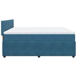 thumbnail of vidaXL Boxspringbett mit Matratze Blau 200x200 cm Samt