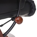 thumbnail of MCA Relaxsessel Calgary XXL, TV-Sessel Hocker, Echtleder 180kg belastbar ~ schwarz, Walnuss-Optik