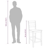 thumbnail of vidaXL Barhocker 2 Stk. Weiß Massivholz Gummibaum