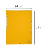 thumbnail of EXACOMPTA Chemise 3 rabats et élastique, en carte lustrée 5/10e, 400gr. Format 24x32cm. Coloris Jaune.