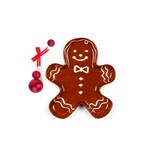 thumbnail of Excelsa Teller Wonderful Ginger Lebkuchenmann Keramik braun
