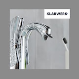 thumbnail of ADRIAN | Design Edelstahl Badarmatur  in Schwan Optik | Chrom glänzend luxuriöse Waschtischarmatur Hotel Gastronomie | Mischbatterie Bad 2 Anschlüsse