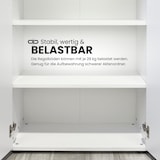 thumbnail of bümö Aktenschrank abschließbar, Büroschrank Holz 80cm breit in weiß - abschließbarer Schrank mit Aktenregal für's Büro & Arbeitszimmer, Büro Möbel