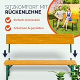 thumbnail of Casaria Bierzeltgarnitur mit Lehne 170 cm 1 Biertisch 2 Bierbänke 3 tlg Festzeltgarnitur