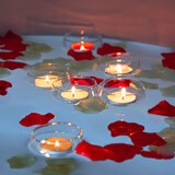 thumbnail of Relaxdays Teelichthalter schwimmend, 12er Set, Glas, Tischdeko Hochzeit, Pool & Teich, Schwimmteelichter, transparent