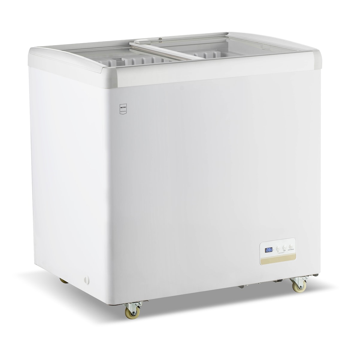 METRO PROFESSIONAL Tiefkühlvitrine GICC1192, 83.4 x 65.3 x 87 cm, 192 L, mit Schloss und Schlüssel, weiß