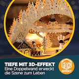 thumbnail of Monzana Schwibbogen Winterdorf Holz Hellbraun LED Beleuchtet Weihnachten Deko Weihnachtsbogen Lichterbogen