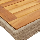 thumbnail of vidaXL Gartentisch Beige 80x80x75 cm Poly Rattan Akazienholz