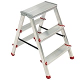 thumbnail of Escabeau 3 marches Marche-pied Aluminium Charge 125 kg Pliable Pieds anti-dérapants BRIXO