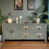 thumbnail of OPIUM OUTLET Mueble TV Cómoda Mueble Aparador TV273 - Gris Oliva Verde Oliva Asiático Chino Oriental