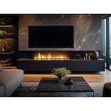 thumbnail of Bruciatore Inserto a Bioetanolo 200cm in Inox nero da incasso o appoggio da 6 lt con vetri inclusi