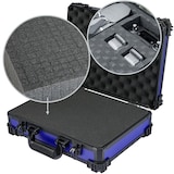 thumbnail of HMF 15502-05 Transportkoffer mit Rasterschaumstoff, Universalkoffer, 39 x 29 x 12 cm, Blau