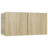 thumbnail of Helloshop26 - Ensemble de meubles armoire buffet TV télévision salon chambre séjour 4 pièces chêne sonoma bois d'ingénierie brun 02_0024805