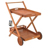 thumbnail of CASARIA® Servierwagen Beistelltisch Garten mit Rollen Holz