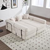 thumbnail of Modulares Familiensofa 270x180x90 Beige mit Stauraum, Flexibel Umwandelbar zum Schlafsofa, Modernes Design für Ihr Zuhause