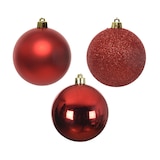 thumbnail of 34 Weihnachtskugeln 8cm Kunststoff Christbaumkugeln Set Weihnachtsbaum rot