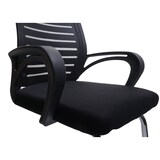 thumbnail of Set van 2 conferentiestoelen HWC-K51, bezoekersstoel sledemodel, 150 kg draagvermogen stof/textiel ~ zwart