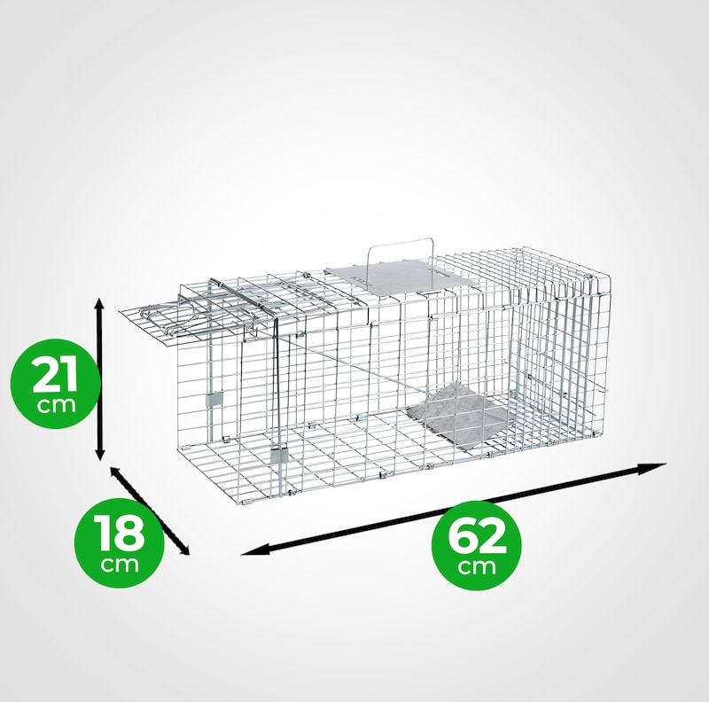 VerminBuster Opvouwbare Vangkooi Rat - 62 x 18 x 21 cm - Rattenvangkooi ...