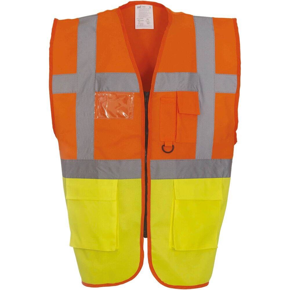 Gilet multifonction haute visibilité  jaune|orange T.XL Yoko