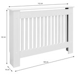 thumbnail of ECD Germany Heizkörperverkleidung Landhausstil 112x19x82 cm Weiß, MDF lackiert, Heizungsverkleidung Heizkörperabdeckung für Wohnzimmer & Schlafzimmer