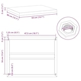 thumbnail of vidaXL Wandregale 2 Stk. 50x40x3 cm Schwarz Edelstahl