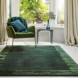 thumbnail of Wohnzimmerteppich Wolle mit Viskoserand | 160x230 cm | Grün | Handgeknüpft | Langlebig | KADIMA DESIGN