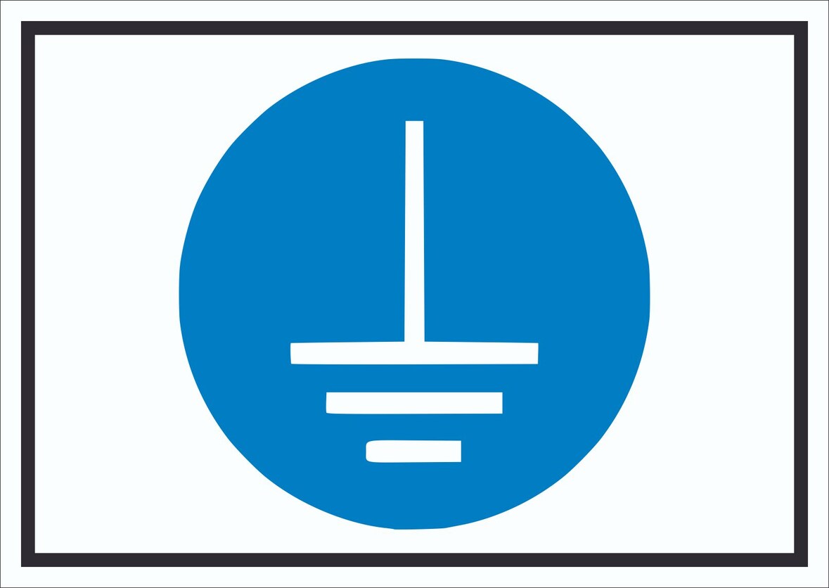 Vor Benutzung erden Symbol Schild A1 (594x841mm)