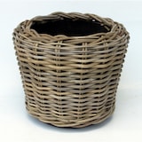 thumbnail of Pflanzkorb Sylter Korb Blumenkorb 34x30cm Rattan Garten Drypot Natur