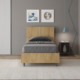 thumbnail of Letto Singolo contenitore 80x190 testata inclinata quercia Demas