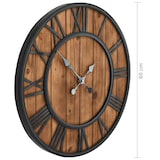 thumbnail of Orologio Da Parete Vintage Al Quarzo Legno E Metallo 60 Cm Xxl