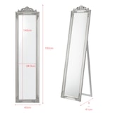 thumbnail of Helloshop26 - Espelho de chão inclinável 160 x 40 cm prateado 03_0007960