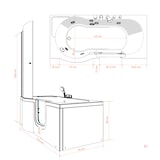 thumbnail of Seniorendusche und Badewanne mit Tür S12D-R-ALL Dusche 85x170cm MIT 2K Scheiben Versiegelung