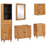thumbnail of vidaXL Badezimmermöbel Set mit Schubladen 5 pcs Braun 38 x 33 x 160 cm