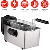 thumbnail of Elektrische Öl-Fritteuse Wanne 3L 2000W 190°C ALPINA