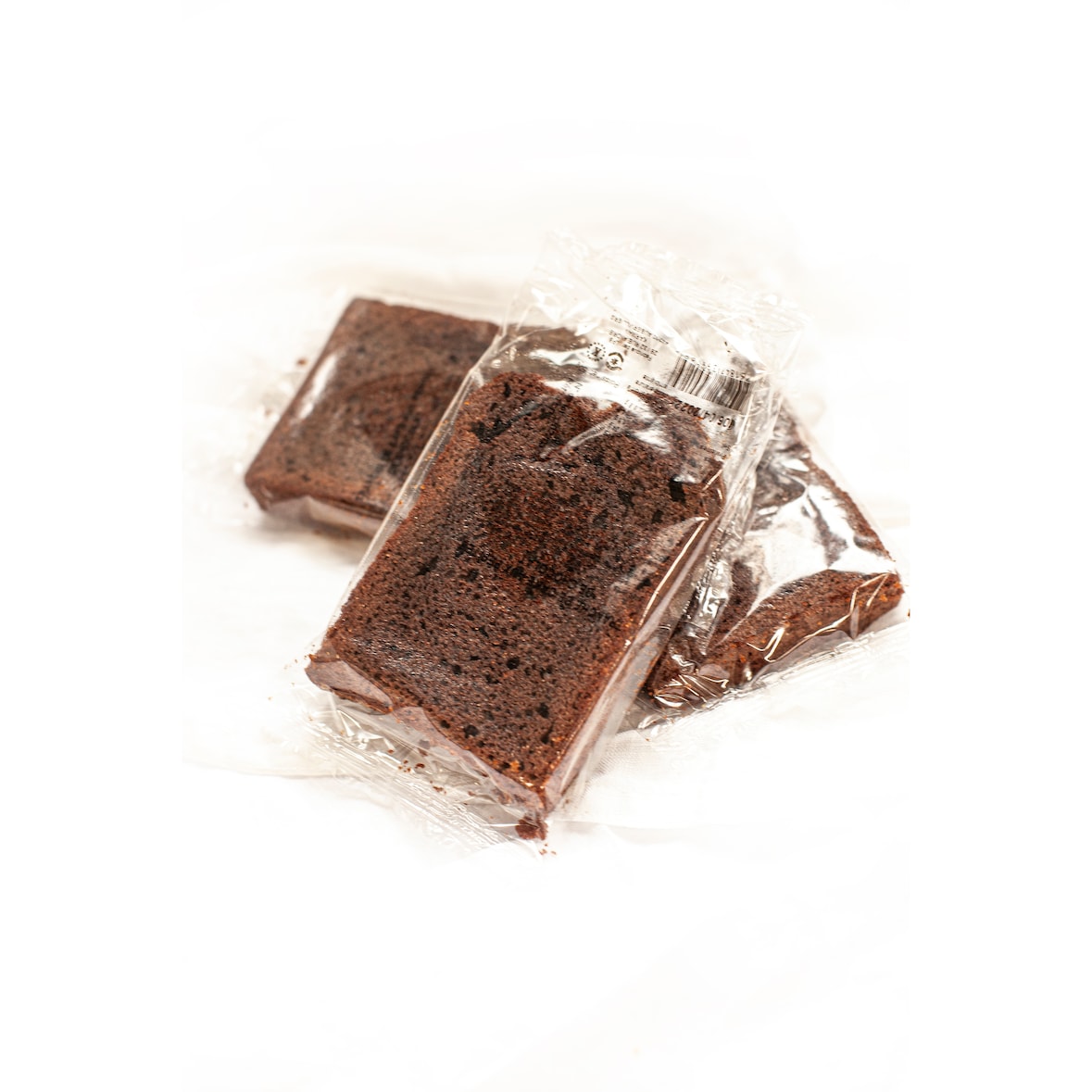 Pack de 50 tranches de cakes chocolat emballés