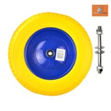 thumbnail of Ruota anti-foratura 400/100 in poliuretano per carriola con Asse