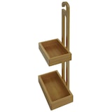 thumbnail of Prateleira de duche HWC-M23, organizador de casa de banho com cesto de duche, 2 cestos de bambu 69x22x13cm