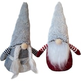 thumbnail of Kerst Gnome Kerst Gnoom Kerstkabouter - 22 x 6 cm - Grijs Rood - 2 Stuks