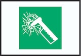 thumbnail of Notfallhammer Symbol A3 Rückseite selbstklebend Schild