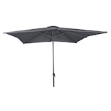 thumbnail of Alu Sonnenschirm 3x3 m UV30+ quadratisch Kurbelschirm Gartenschirm Balkon steingrau : Steingrau