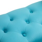 thumbnail of HOMCOM Panca Fondoletto Azzurra Stile Rétro Imbottita con Braccioli