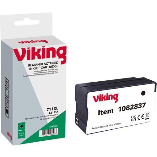 Viking 711 Kompatibel HP Tintenpatrone CZ 133A Schwarz