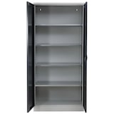 thumbnail of PROREGAL Stahlschrank BEE mit 9 lackierten Fachböden | HxBxT 195x92x60cm | Grau-Antrhazit | Werkstattschrank Werkzeugschrank Aktenschrank