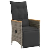 thumbnail of vidaXL Tuinstoelen 2 st verstelbaar met kussens poly rattan grijs