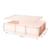 thumbnail of GILAC Lot demi bac à patons + couvercle - 400 x 300 - 9 L - Rose poudré Gilac Maison G178313