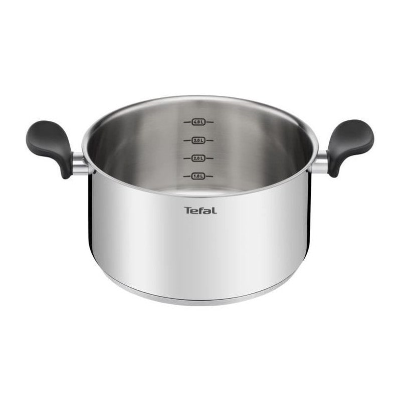 Tefal E3084604 Primary Faitout Inox 24 Cm / 5l + Couvercle/ Compatible Induction